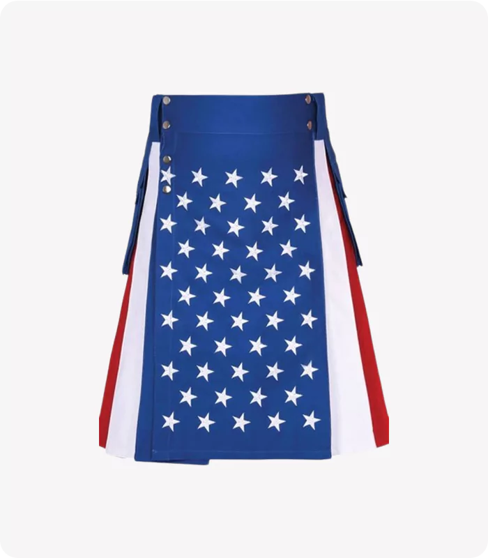 American Flag Hybrid Utility Kilt For Patriotic Men