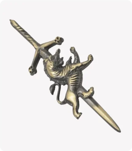 Anitque Highland Scottish Rampant Lion Kilt Pin