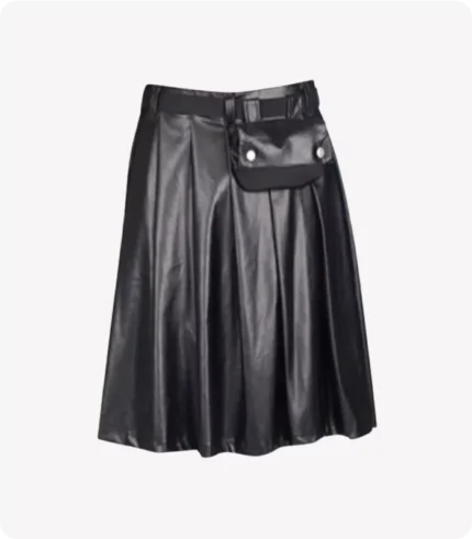 Black Design Scottish Leather Utility Kilt