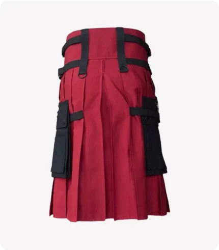 Black & Red Deluxe Hybrid Utility Kilt