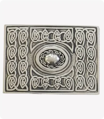 Celtic Chrome Kilt Buckle