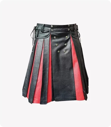 Gladiator Leather Kilt with Front Panels Kilt