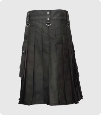 Gothic Fashion Black Utility kilt