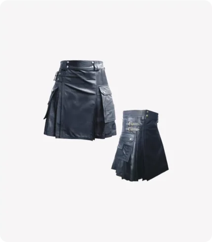 Handmade Real Leather Kilt