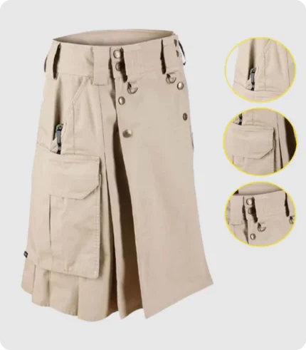 Khaki Combat Utility Kilt