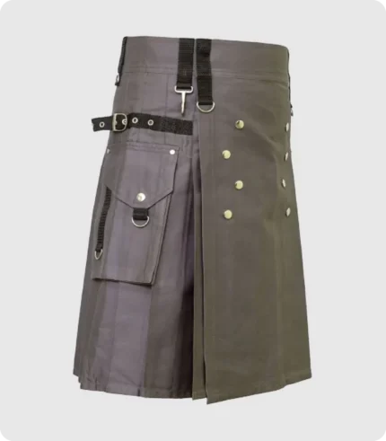 Scottish Active Men Grey Utility Sports Kilt