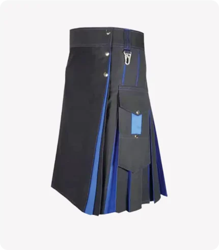 Traditional Black and Blue Hybrid Kilt